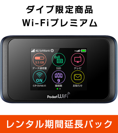 【延長】 SoftBank 501HW　レンタル期間延長パック【ダイブ限定】月間100GB