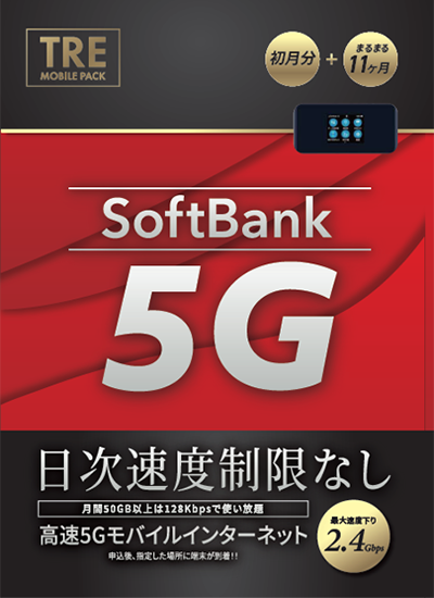 Softbank 5G 月間50GBルーター 17か月パック_A101ZT